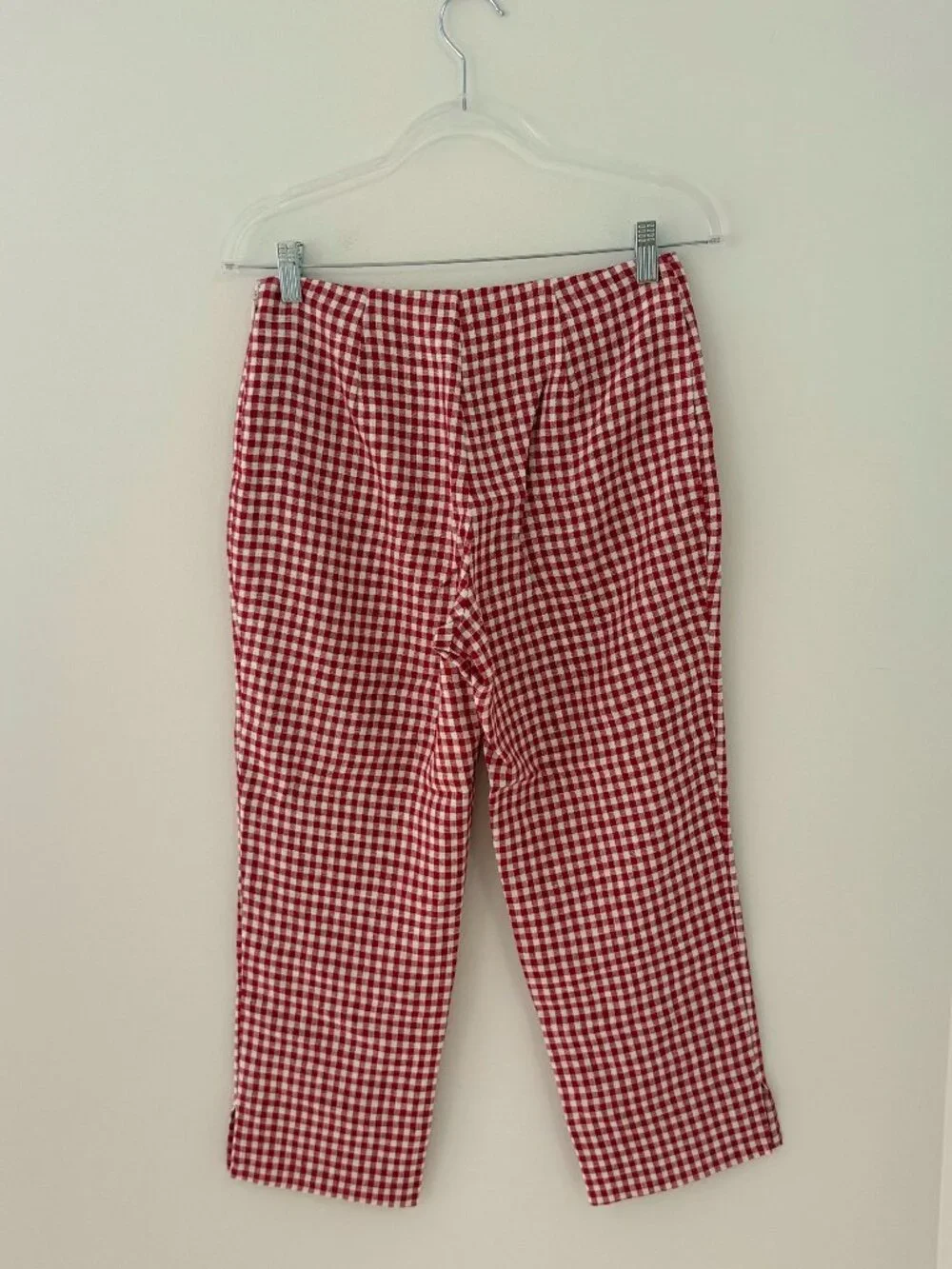 Reformation Petra Linen Low Rise Pedal Pusher Pant Red - Size 0